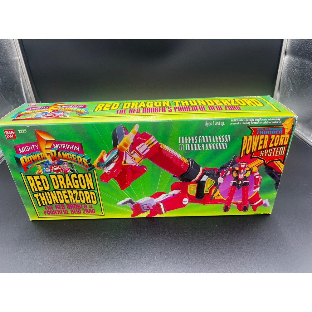 Bandai 1994 Power Rangers Red Dragon Thunderzord 2225 Vintage Boxed Figure